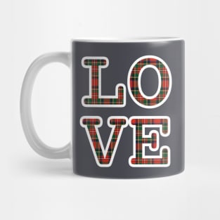 LOVE Plaid Mug